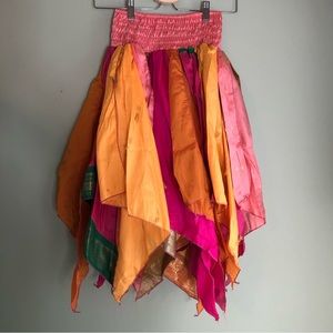 Pink Orange Yellow Picie Fairy Renaissance Skirt OS